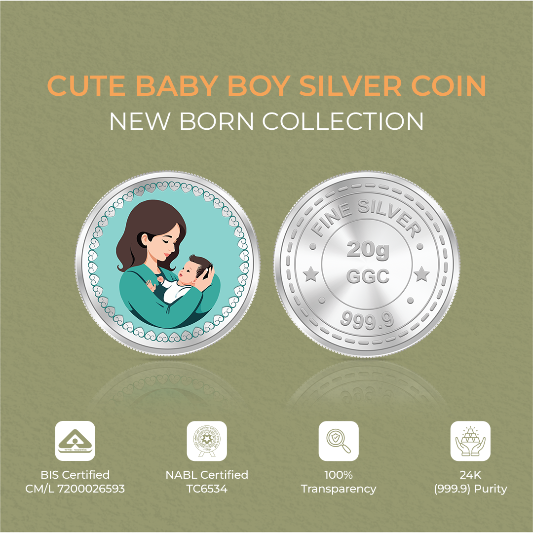 20gm GGC Mother Infant Silver Color Coin 24k (999.9)