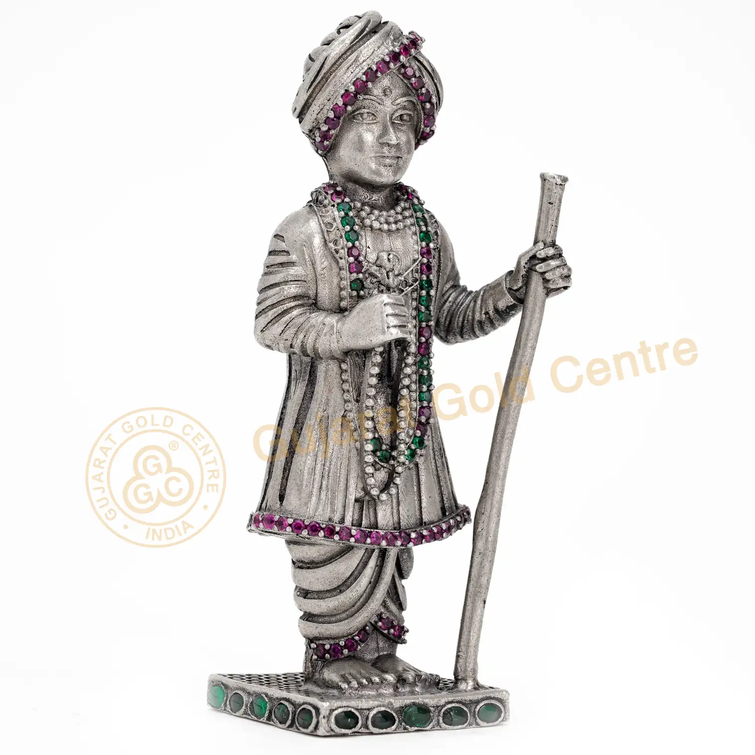 92.5 silver Jalaram Bapu Idol 60gm - BIS hallmarked, DigiSilver certified