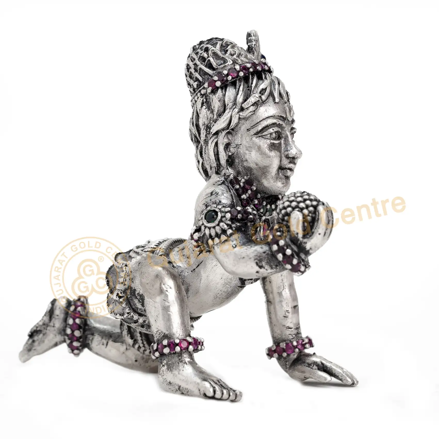 92.5 silver Laddu Gopal Idol (3 Inches) 138gm - BIS hallmarked, DigiSilver certified
