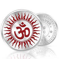20gm GGC Omkar Silver Color Coin 24k (999.9)