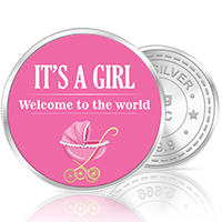 20gm GGC Baby Girl Welcome Color Coin 24k (999.9)