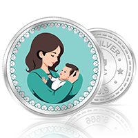 20gm GGC Mother Infant Silver Color Coin 24k (999.9)