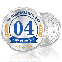 20gm GGC 04 Year of Service Silver Color Coin 24k (999.9)