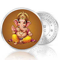 20gm GGC Ganesha Silver Color Coin 24k (999.9)